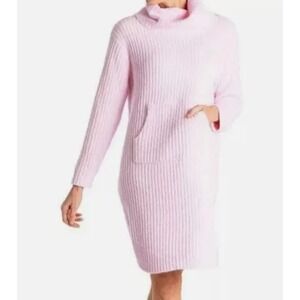 SOFTIES Pink Fuzzy Cozy Cowl Neck Long Sleeve Tunic Lounger Women Small/Medium